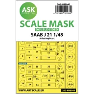  Art Scale Kit SAAB J21 double-sided painting mask for Pilot Replicas 1:48 (200-M48040)