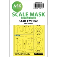   Art Scale Kit SAAB J29 B double-sided painting mask for Pilot Replicas 1:48 (200-M48041)