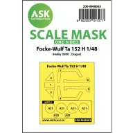   Art Scale Kit Focke-Wulf Ta 152 H one-sided express mask for Hobby2000 / Dragon 1:48 (200-M48063)
