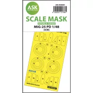   Art Scale Kit MiG-25 PD double-sided mask self-adhesive pre-cutted for ICM 1:48 (200-M48081)