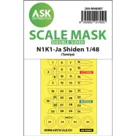   Art Scale Kit N1K1-Ja Shiden double-sided mask self-adhesive pre-cutted for Tamiya 1:48 (200-M48087)