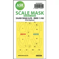   Art Scale Kit SAAB SK60 double-sided mask self-adhesive, pre-cutted for Pilot Replicas 1:48 (200-M48097)