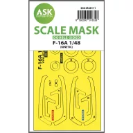   Art Scale Kit F-16A double-sided express mask, self-adhesive and pre-cutted for Kinetic 1:48 (200-M48111)