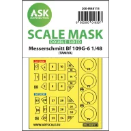   Art Scale Kit Messerschmitt Bf 109G-6 double-sided express mask, self-adhesive and pre-cutted for Tamiya 1:48 (200-M48115)