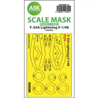   Art Scale Kit F-35A Lightning II double-sided express mask, self-adhesive and pre-cutted for Tamiya 1:48 (200-M48116)