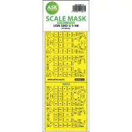   Art Scale Kit USN SBD-3 double-sided express mask, self-adhesive and pre-cutted for Academy 1:48 (200-M48117)
