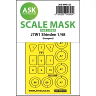  Art Scale Kit J7W1 Shinden one-sided express mask, self-adhesive and pre-cutted for Hasegawa 1:48 (200-M48125)