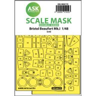   Art Scale Kit Bristol Beaufort Mk.I double-sided express fit mask for ICM 1:48 (200-M48170)