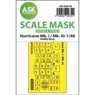   Art Scale Kit Hawker Hurricane Mk.I / Mk.IIc double-sided express fit mask for Hobby Boss 1:48 (200-M48196)