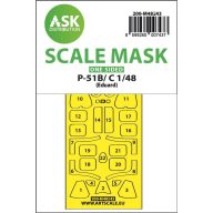   Art Scale Kit P-51B/C Mustang one-sided express fit mask for Eduard 1:48 (200-M48243)