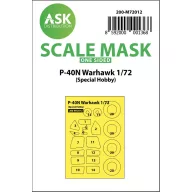   Art Scale Kit P-40 N Warhawk one-sided painting mask for Special Hobby 1:72 (200-M72012)