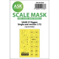   Art Scale Kit SAAB 37 Viggen single seater one-sided painting mask for Special Hobby 1:72 (200-M72043)