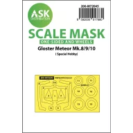   Art Scale Kit Gloster Meteor Mk.8/9/10 one-sided painting mask for Special Hobby 1:72 (200-M72045)