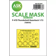   Art Scale Kit P-47D Thunderbolt Razorback one-sided express mask for Tamiya 1:72 (200-M72067)