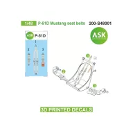   Art Scale Kit P-51D Mustang seat belts - 3D printed decals by ASK 1:48 (200-S48001)