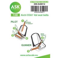   Art Scale Kit Aichi D3A1 Val seat belts - 3D printed decals by ASK 1:48 (200-S48014)