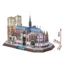 CubicFun Notre Dame de Paris LED Light 3D Puzzle L173h