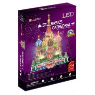 CubicFun St.Basil's Cathedral LED Light 3D Puzzle L519h