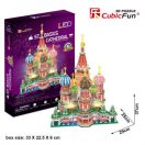 CubicFun St.Basil's Cathedral LED Light 3D Puzzle L519h