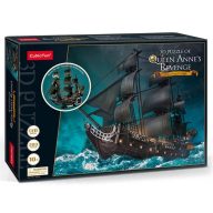   CubicFun Queen Anne's Revenge Blackbeard's Ship LED Light 3D Puzzle L522h