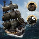 CubicFun Queen Anne's Revenge Blackbeard's Ship LED Light 3D Puzzle L522h
