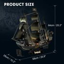 CubicFun Queen Anne's Revenge Blackbeard's Ship LED Light 3D Puzzle L522h
