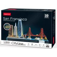 CubicFun San Francisco City Line LED Light 3D Puzzle L524h