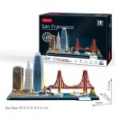 CubicFun San Francisco City Line LED Light 3D Puzzle L524h