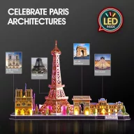 CubicFun Paris City Line LED Light 3D Puzzle L525h