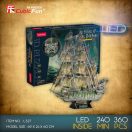 CubicFun Flying Dutchman Pirate Ship LED Light 3D Puzzle L527h