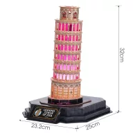   CubicFun Leaning Tower of Pisa Color LED Light 3D Puzzle L535h