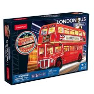 CubicFun London Bus LED Light 3D Puzzle L538h