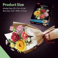   CubicFun Flower Bouquet 3D Puzzle - Vegyes virágcsokor P867h