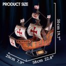 CubicFun Santa Maria Ship 3D Puzzle T4038h