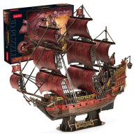   CubicFun Queen Anne's Revenge Red Version 3D Puzzle T4040h