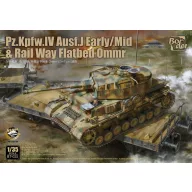   Border Model Pz.Kpfw. IV Ausf. J Early/Mid & Rail Way Flatbed Ommr (2 in 1) 1:35 (BT-025)