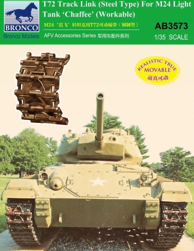 Bronco T-72 Track Link(Steel Type)for M24 Light Tank Chaffee (Workable 1:35 (AB3573)