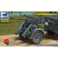   Bronco 2.8cm sPzb41 On Larger Steel-Wheeled carriage w/Trailer 1:35 (CB35141)