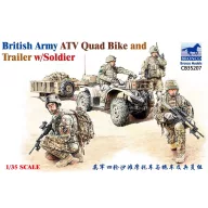   Bronco British Army ATV Quad Bike and Trailer w/Soldier 1:35 (CB35207)