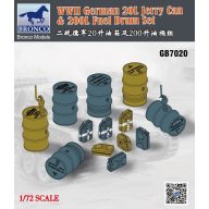   Bronco WWII German 20L Jerry Can & 200L Fuel Drum Set 1:72 (GB7020)