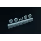 Brengun Messerschmitt Bf-109 A-F wheels set (2 sets) 1:144 (BRL144182)
