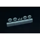 Brengun Messerschmitt Bf-109 K wheels set (2 sets) 1:144 (BRL144184)