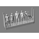 Brengun Aeroclub members-5 figures (3D print) 1:144 (BRL144208)
