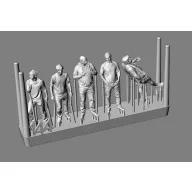   Brengun Aeroclub members-5 figures (3D print) 1:144 (BRL144208)