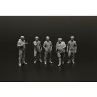   Brengun Aeroclub members-5 figures (3D print) 1:144 (BRL144208)