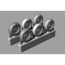 Brengun Spitfire 4 spoke wheels set (3 types of tires) 1:32 (BRL32053)