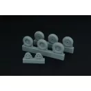 Brengun Spitfire 3 spoke wheels set (3 types of tires) 1:48 (BRL48096)
