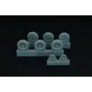 Brengun Spitfire 5 spoke wheels set (3 types of tires) 1:48 (BRL48098)