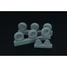 Brengun Spitfire 5 spoke wheels set (3 types of tires) 1:48 (BRL48098)