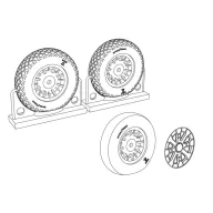   Brengun F4U Corsair Diamond Thread Wheels set 1:48 (BRL48113)